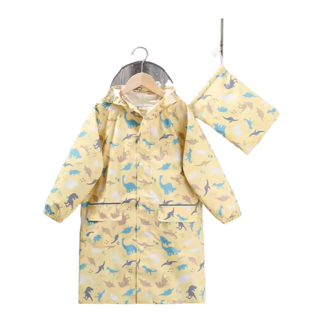キッズレインコート - 防水性軽量ポンチョは長持ちする環境に優しい素材