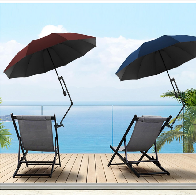 究極のビーチデイのアップグレード！ UPF 50+保護を備えたユニバーサル調整可能な傘。