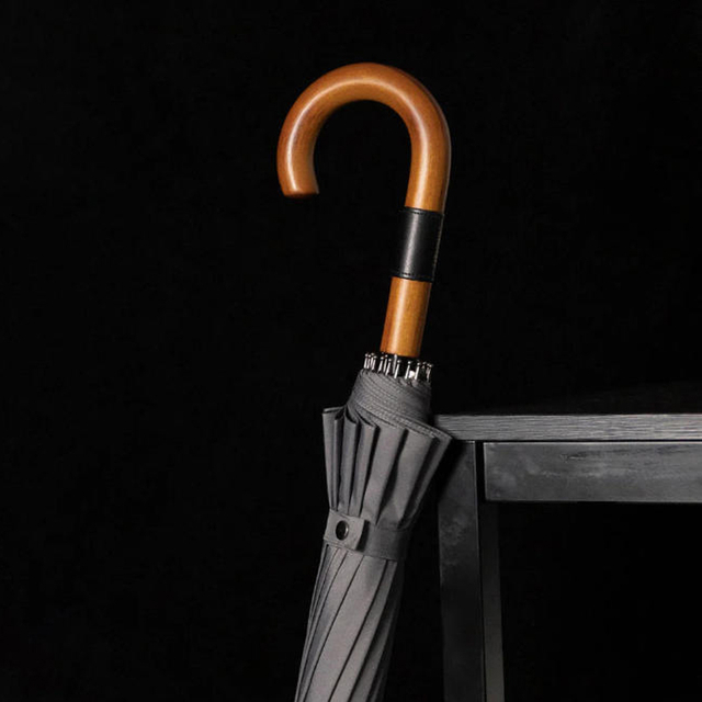 風に強い傘の風のないスティック傘68cm