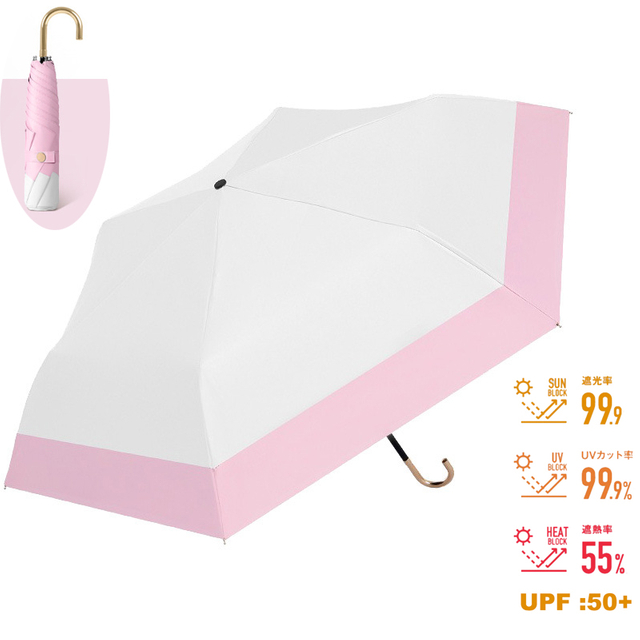 アルミニウムハンドルを備えた日焼け止めの折りたたみ傘 